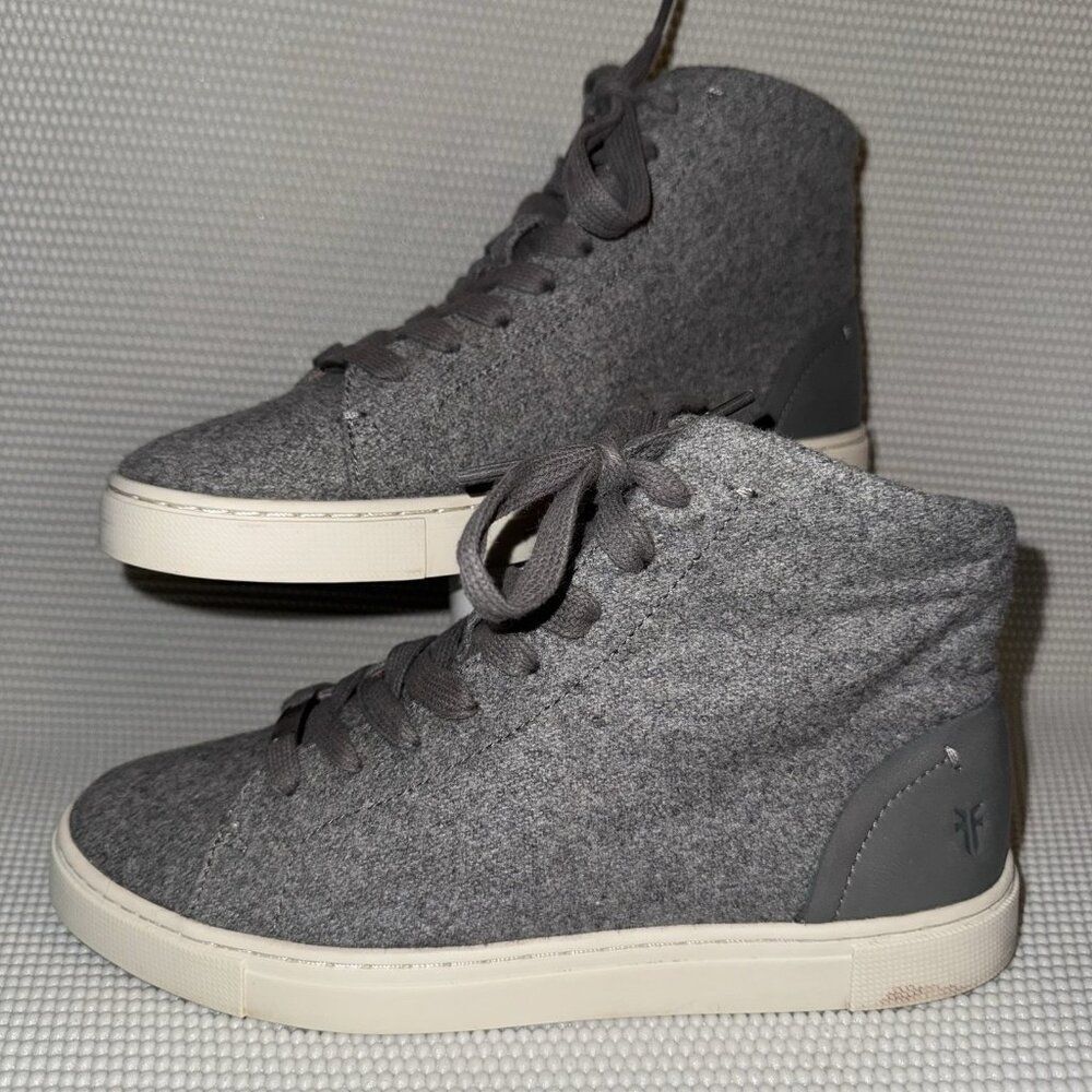 Frye Ivy Gray Wool High Top Shoes Lace Up Casual Sneaker Women’s Size 6.5M